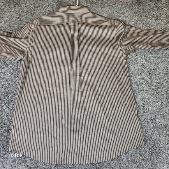 TravelSmart By Roundtree & Yorke Shirt Men's Medium‎ Long-Sleeve Brown Tan - Picture 6 of 12